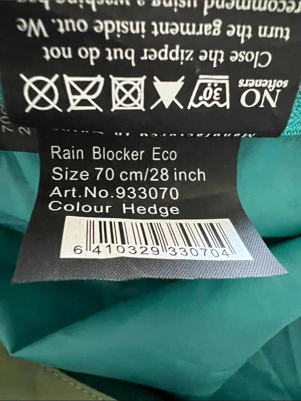 Water-Resistant Sage Green Dog Rain Jacket